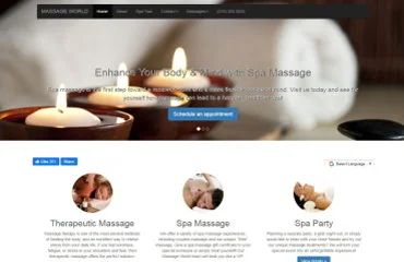 website for massage therapist
